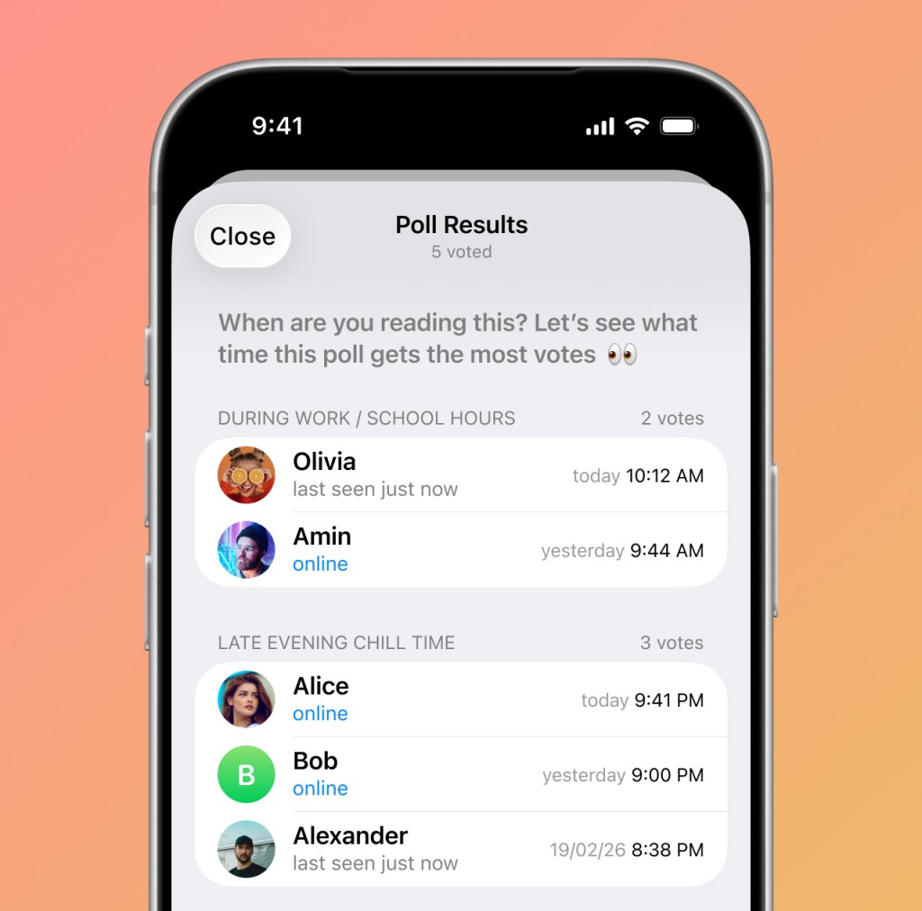Telegram投票时间戳